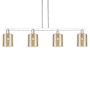 Innovations Lighting Cobbleskill 4 Light 48" Wide Linear Pendant Polished Nickel / Mercury