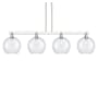 Innovations Lighting Athens 4 Light 53" Wide Linear Pendant Polished Nickel / Seedy