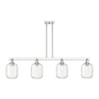 Innovations Lighting Preston 4 Light 48" Wide Linear Pendant Polished Nickel / Clear