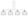 Innovations Lighting Rochester 4 Light 53" Wide Linear Pendant Polished Nickel / Clear