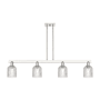 Innovations Lighting Bridal Veil 4 Light 48" Wide Linear Pendant Polished Nickel / Clear
