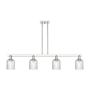 Innovations Lighting Bridal Veil 4 Light 48" Wide Linear Pendant Polished Nickel / Seedy