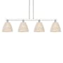 Innovations Lighting Bristol Natural 4 Light 52" Wide Linear Pendant Polished Nickel / Natural