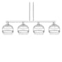Innovations Lighting Rochester 4 Light 53" Wide Linear Pendant Brushed Satin Nickel / Clear