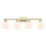 Innovations Lighting Athens 4 Light 33" Wide Vanity Light Antique Brass / Matte White