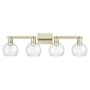 Innovations Lighting Athens 4 Light 33" Wide Vanity Light Antique Brass / Seedy