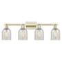 Innovations Lighting Caledonia 4 Light 32" Wide Vanity Light Antique Brass / Mouchette