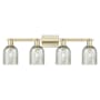 Innovations Lighting Caledonia 4 Light 32" Wide Vanity Light Antique Brass / Mica