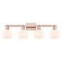 Innovations Lighting Athens 4 Light 33" Wide Vanity Light Antique Copper / Matte White