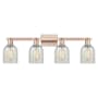 Innovations Lighting Caledonia 4 Light 32" Wide Vanity Light Antique Copper / Mouchette
