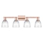 Innovations Lighting Brookfield 4 Light 33" Wide Vanity Light Antique Copper / Clear