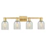 Innovations Lighting Caledonia 4 Light 32" Wide Vanity Light Brushed Brass / Mouchette