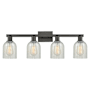 Innovations Lighting Caledonia 4 Light 32" Wide Vanity Light Matte Black / Mouchette
