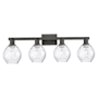 Innovations Lighting Waverly 4 Light 33" Wide Vanity Light Matte Black / Clear