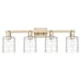 Innovations Lighting Cobbleskill 4 Light 32" Wide Vanity Light Champagne Bronze / Deco Swirl
