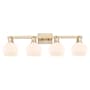 Innovations Lighting Athens 4 Light 33" Wide Vanity Light Champagne Bronze / Matte White