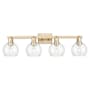 Innovations Lighting Athens 4 Light 33" Wide Vanity Light Champagne Bronze / Clear