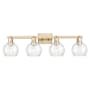 Innovations Lighting Athens 4 Light 33" Wide Vanity Light Champagne Bronze / Seedy