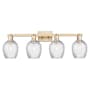 Innovations Lighting Salina 4 Light 33" Wide Vanity Light Champagne Bronze / Clear Spiral Fluted