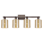 Innovations Lighting Cobbleskill 4 Light 32" Wide Vanity Light Oil Rubbed Bronze / Mercury