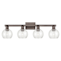 Innovations Lighting Athens 4 Light 33" Wide Vanity Light Oil Rubbed Bronze / Seedy