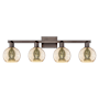 Innovations Lighting Athens 4 Light 33" Wide Vanity Light Oil Rubbed Bronze / Mercury