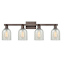 Innovations Lighting Caledonia 4 Light 32" Wide Vanity Light Oil Rubbed Bronze / Mouchette