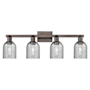 Innovations Lighting Caledonia 4 Light 32" Wide Vanity Light Oil Rubbed Bronze / Charcoal
