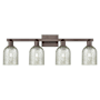 Innovations Lighting Caledonia 4 Light 32" Wide Vanity Light Oil Rubbed Bronze / Mica