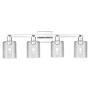 Innovations Lighting Cobbleskill 4 Light 32" Wide Vanity Light Polished Chrome / Clear