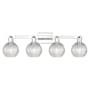 Innovations Lighting Athens 4 Light 33" Wide Vanity Light Polished Chrome / Clear Basketweave