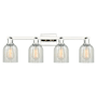 Innovations Lighting Caledonia 4 Light 32" Wide Vanity Light Polished Nickel / Mouchette