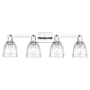 Innovations Lighting Brookfield 4 Light 33" Wide Vanity Light Polished Nickel / Clear
