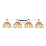 Innovations Lighting Natural Ballston Dome 4 Light 36" Wide Vanity Light Polished Nickel / Natural