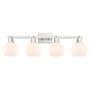 Innovations Lighting Athens 4 Light 33" Wide Vanity Light Brushed Satin Nickel / Matte White