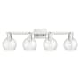 Innovations Lighting Athens 4 Light 33" Wide Vanity Light Brushed Satin Nickel / Seedy