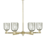 Innovations Lighting Caledonia 6 Light 35" Wide Chandelier Antique Brass / Mica