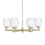 Innovations Lighting Preston 6 Light 24" Wide Candle Style Chandelier Antique Brass / Clear