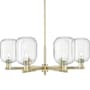 Innovations Lighting Preston 6 Light 24" Wide Candle Style Chandelier Antique Brass / Clear