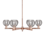 Innovations Lighting Athens Deco Swirl 6 Light 24" Wide Chandelier Antique Copper / Light Smoke Deco Swirl