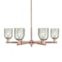 Innovations Lighting Caledonia 6 Light 35" Wide Chandelier Antique Copper / Mica