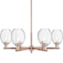 Innovations Lighting Preston 6 Light 24" Wide Candle Style Chandelier Antique Copper / Clear