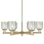Innovations Lighting Caledonia 6 Light 35" Wide Chandelier Brushed Brass / Mica