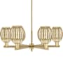 Innovations Lighting Preston 6 Light 24" Wide Candle Style Chandelier Brushed Brass / Mercury