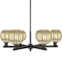 Innovations Lighting Preston 6 Light 24" Wide Candle Style Chandelier Matte Black / Mercury
