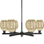 Innovations Lighting Preston 6 Light 24" Wide Candle Style Chandelier Matte Black / Mercury
