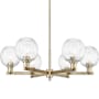Innovations Lighting Preston 6 Light 24" Wide Candle Style Chandelier Champagne Bronze / Clear