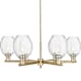 Innovations Lighting Preston 6 Light 24" Wide Candle Style Chandelier Champagne Bronze / Clear