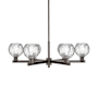Innovations Lighting Athens Water Glass 6 Light 36" Wide Chandelier Oil Rubbed Bronze / Clear Water Glass