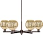 Innovations Lighting Preston 6 Light 24" Wide Candle Style Chandelier Oil Rubbed Bronze / Mercury